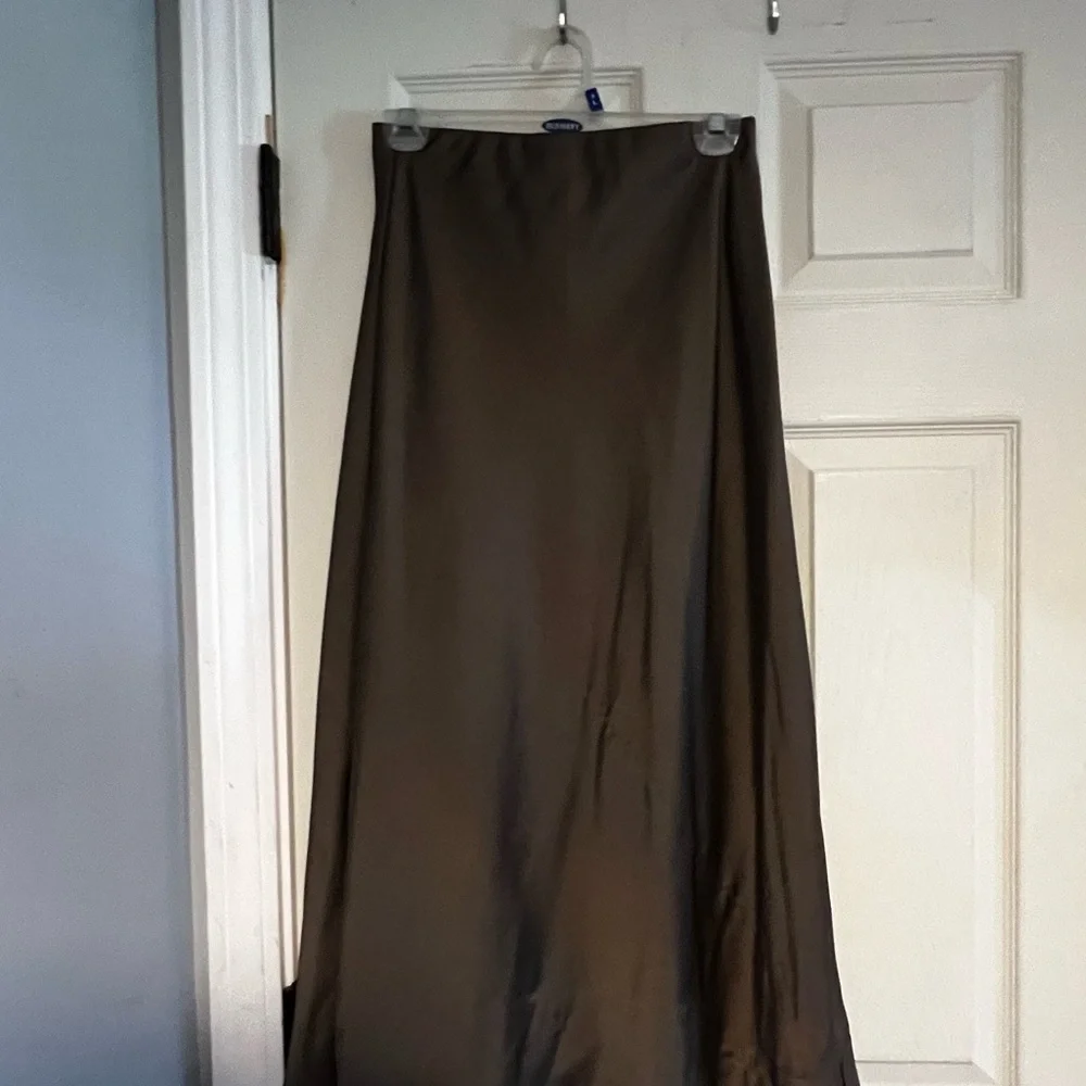 Satin Midi Slip Skirt